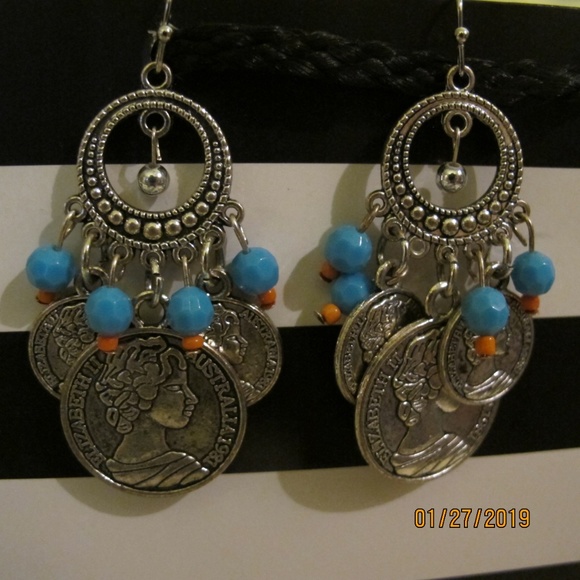 one of a kind coin earrings - Picture 1 of 1